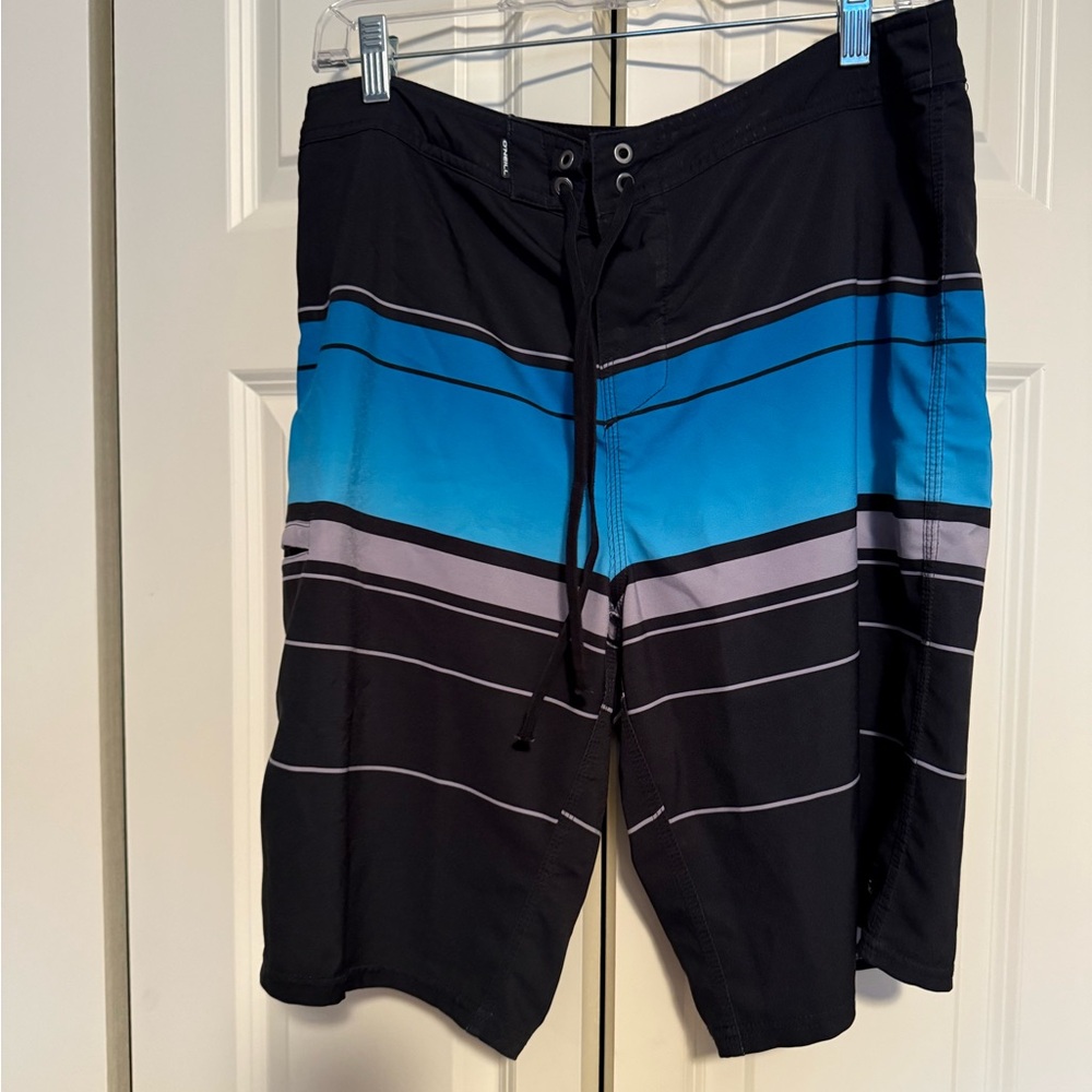Men's Black and Blue Swim Shorts - O’Neill
